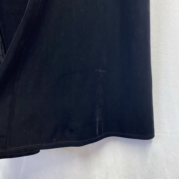 NY Collection Velvet Elastic Waist Flare Long Skirt Woman Sz 2X Black Used - Picture 7 of 14